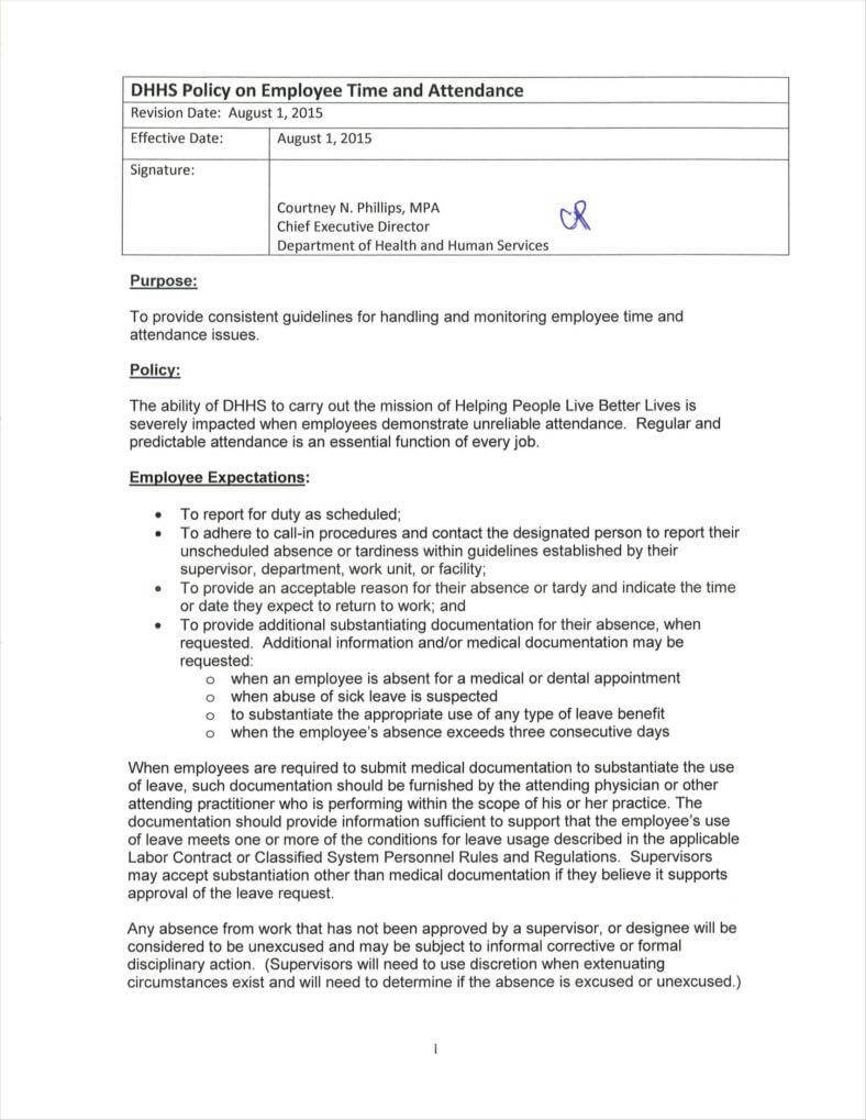 13+ Attendance Policy Templates – Free Pdf Format Download With Regard To Attendance Policy Template