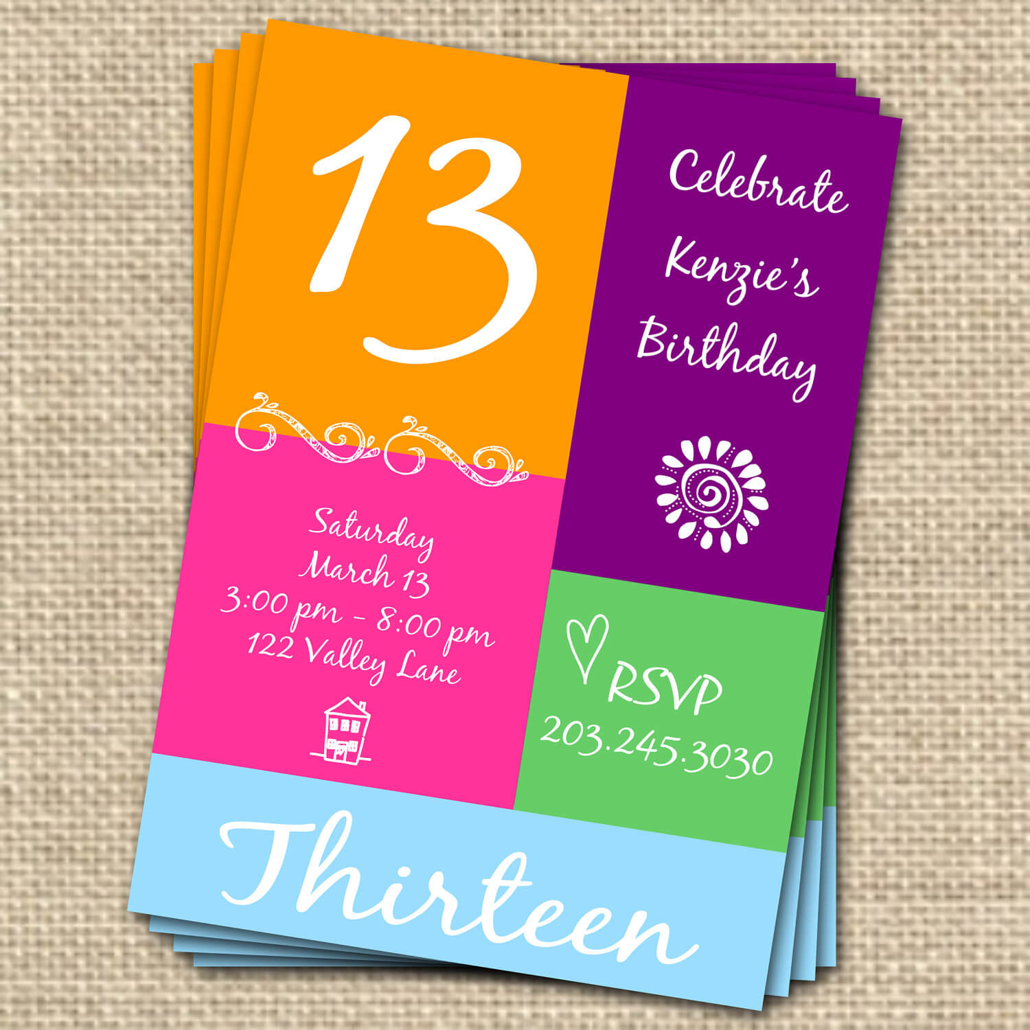 13Th Birthday Invitations Templates Free In 13 Birthday Invitation Templates