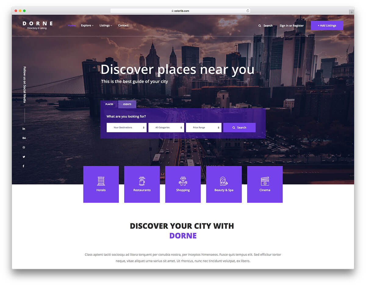 14 Best Free Directory Website Templates 2019 - Colorlib Regarding Business Listing Website Template