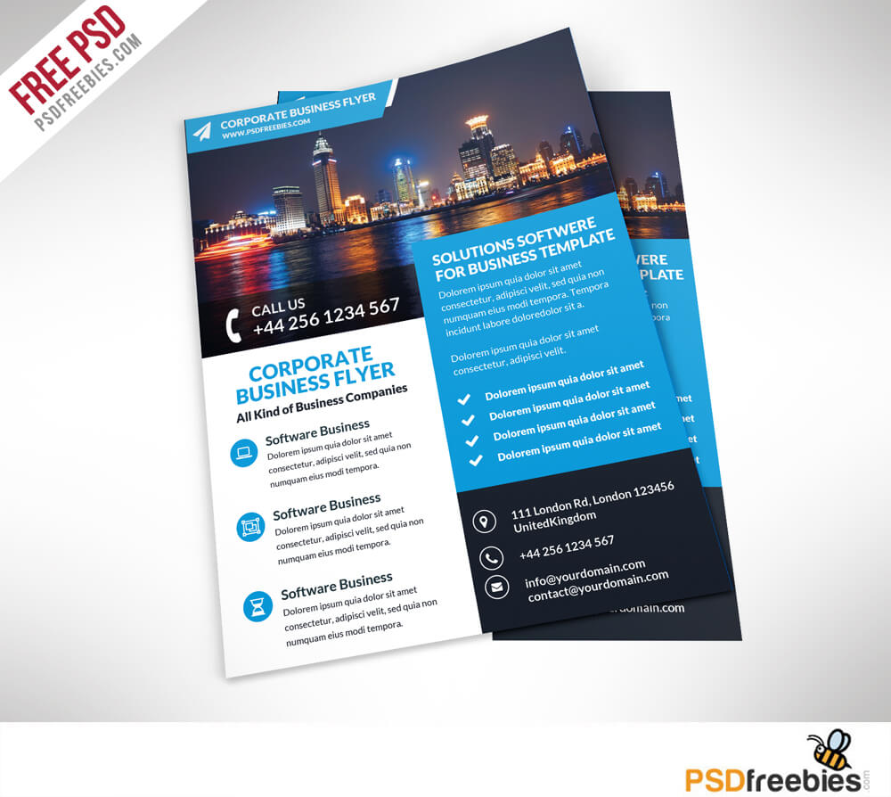 16 Business Flyers Psd Images – Free Business Flyer With Business Flyer Templates Free Printable