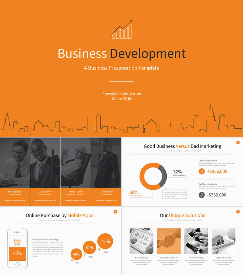 18+ Best Google Slides Presentation Themes (Premium Inside Business Development Presentation Template
