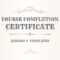 19+ Course Completion Certificate Designs & Templates – Psd For Certificate Of Completion Template Word