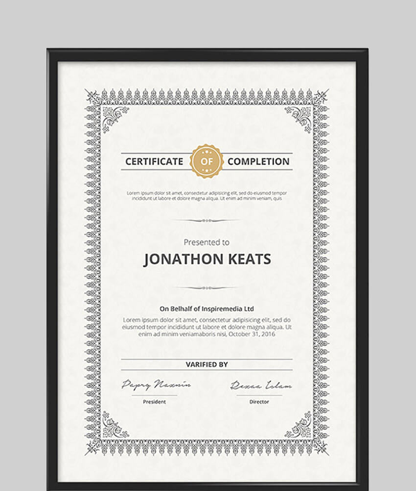 20 Best Word Certificate Template Designs To Award In Certificate Of Achievement Template Word