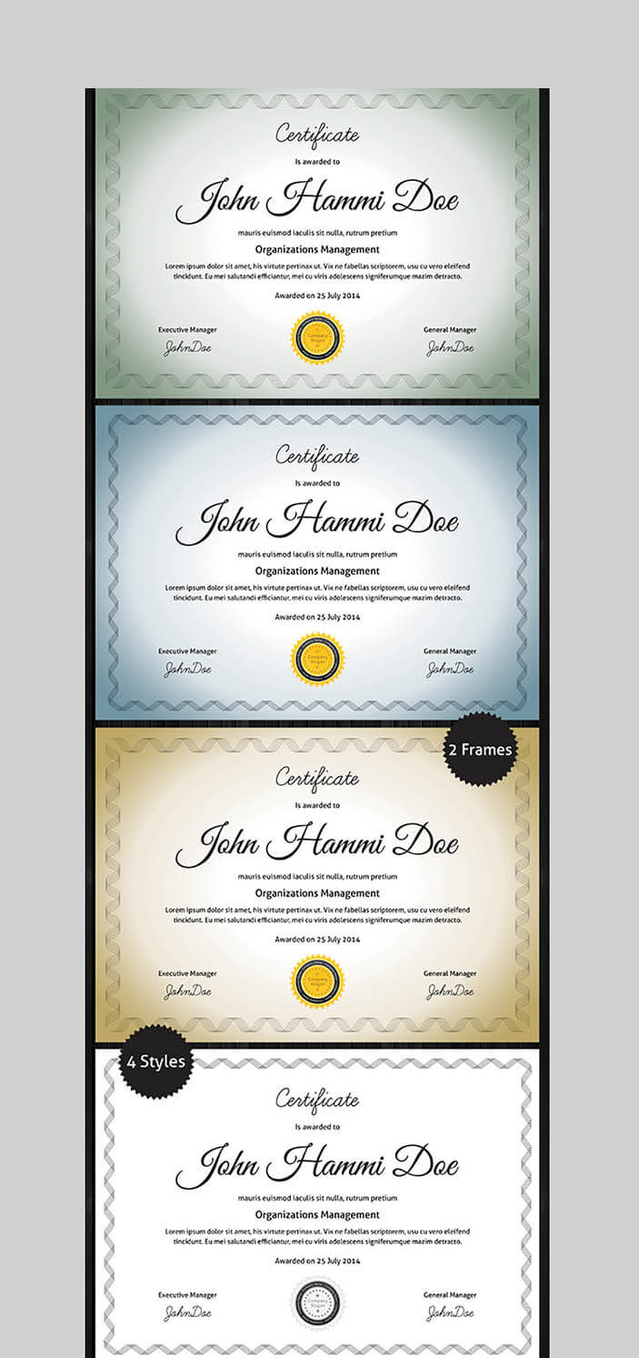 20 Best Word Certificate Template Designs To Award Intended For Award Certificate Design Template