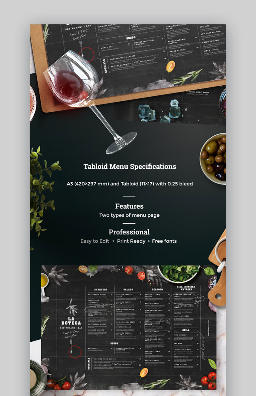 20 Cool Restaurant (Food) Menu Templates (Best Modern With Adobe Illustrator Menu Template