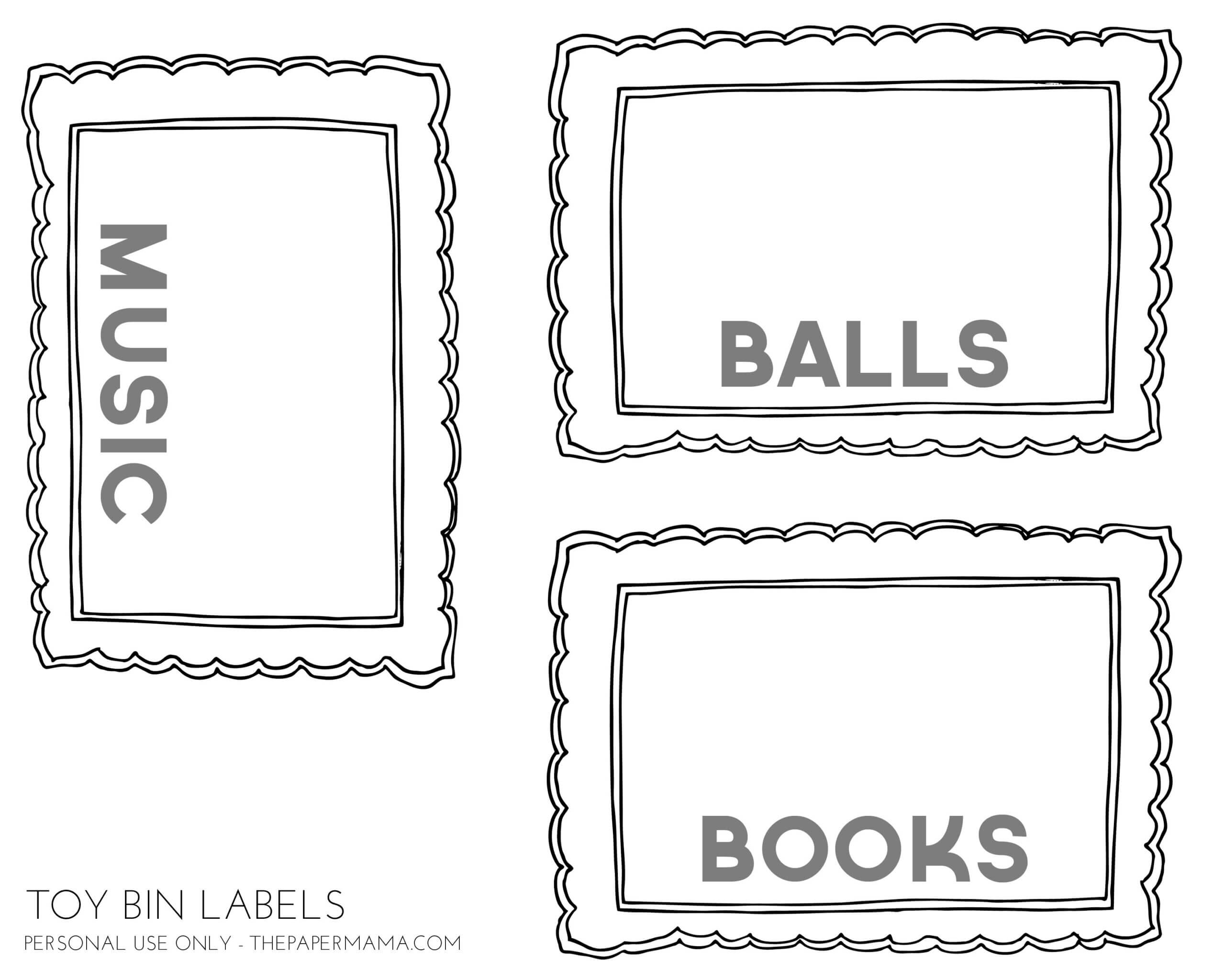 20+ Useful Moving Labels For All Purposes | Kittybabylove Intended For Bin Labels Template