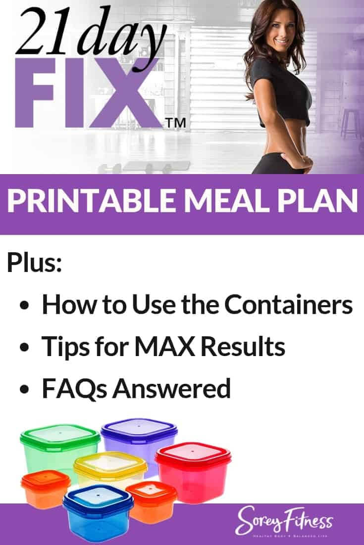 21 Day Fix Meal Plan | How To Use The Containers & Free In 21 Day Fix Template