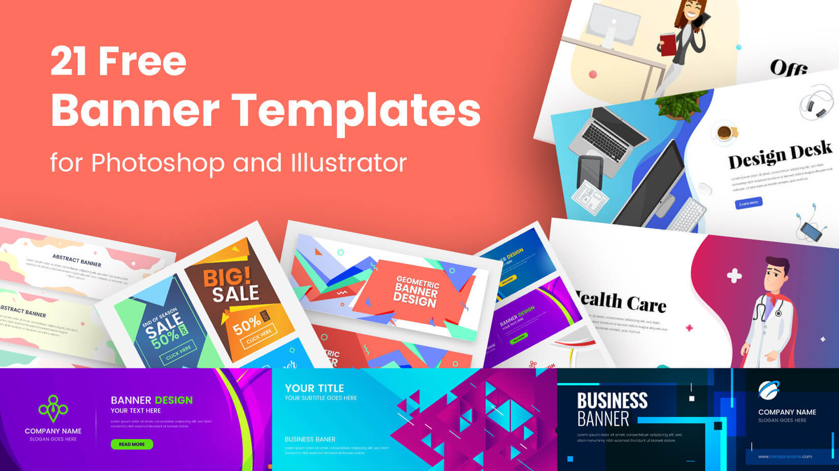 21 Free Banner Templates For Photoshop And Illustrator Regarding Adobe Photoshop Banner Templates