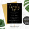 21St Birthday Invitation Instant Download | Modern Black Intended For 21St Birthday Invitation Template