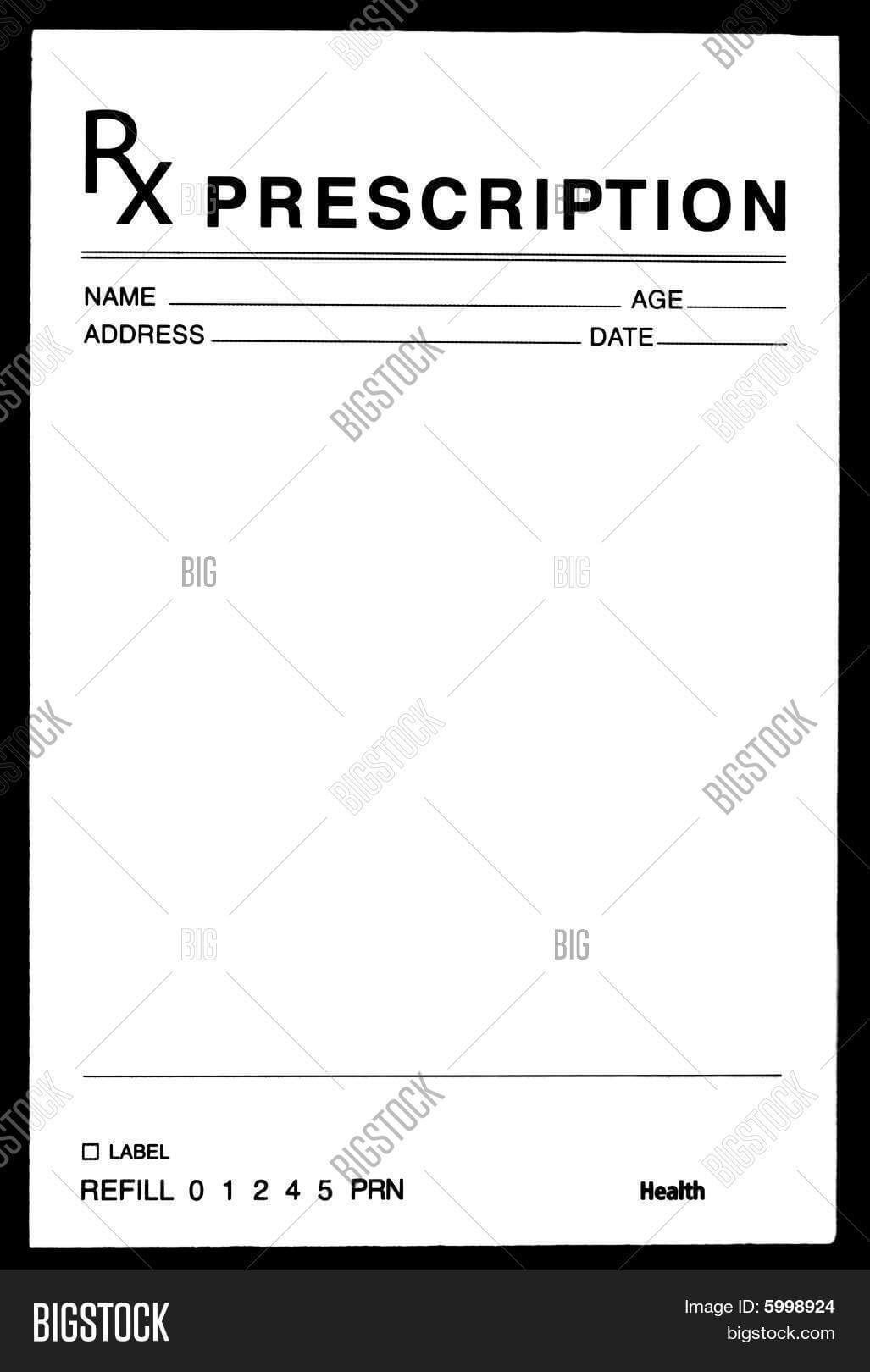 26 Images Of Blank Prescription Form Doctor Template Inside Blank Prescription Form Template