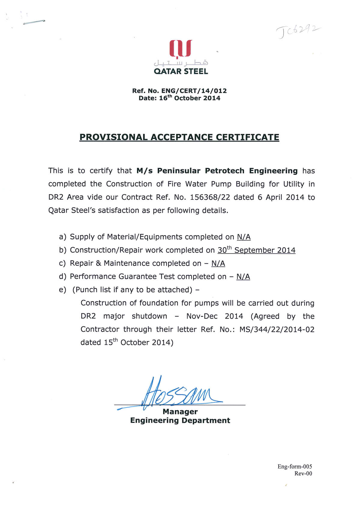28+ [ Certification Letter Construction ] | Certification With Regard To Certificate Of Substantial Completion Template