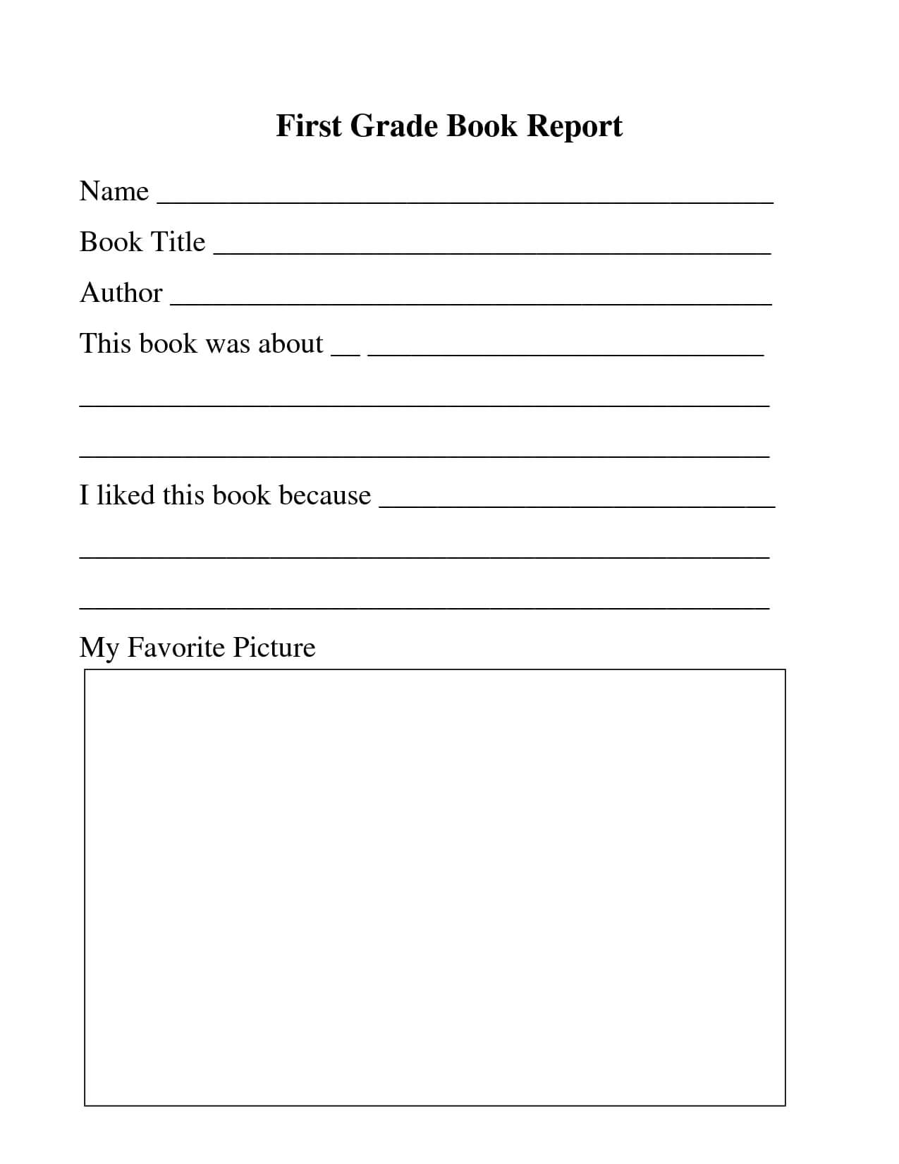 28 Images Of Template For First Grade List | Masorler With 1St Grade Book Report Template