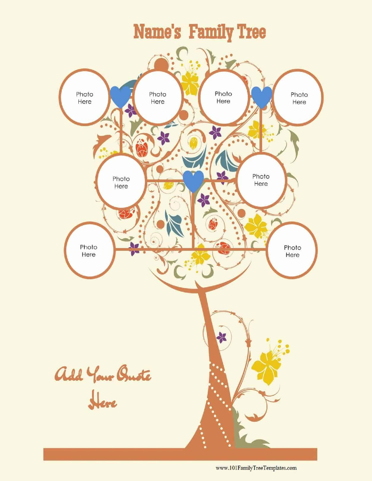 3 Generation Family Tree Generator | All Templates Are Free Intended For Blank Family Tree Template 3 Generations