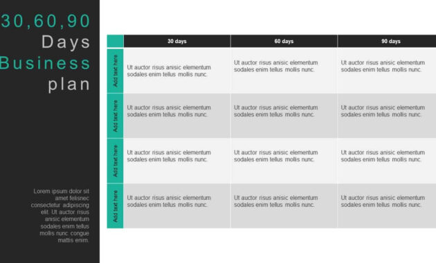 30 60 90 Day Business Plan Template For Powerpoint &amp; Keynote in 30 60 90 Business Plan Template Ppt
