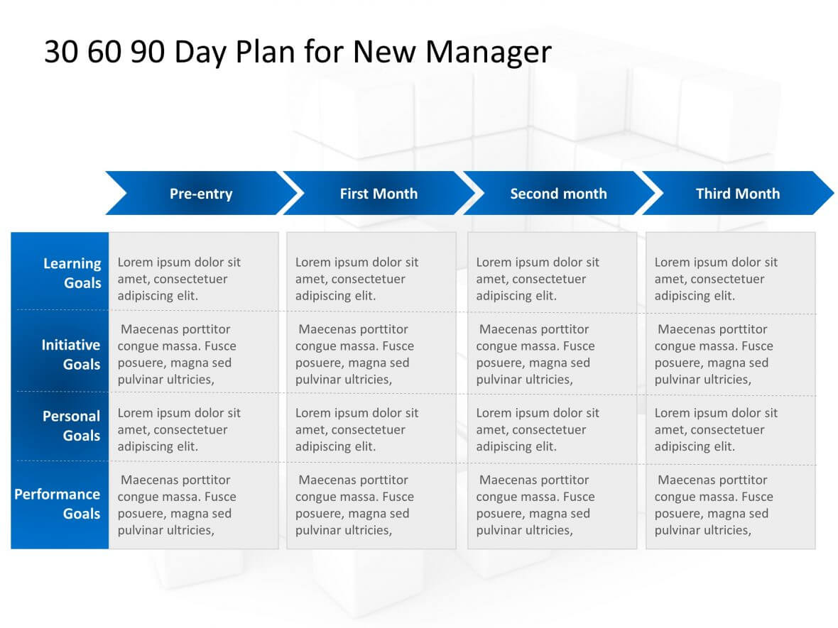 30 60 90 Day Plan For New Manager | 30 60 90 Day Plan Within 30 60 90 Business Plan Template Ppt