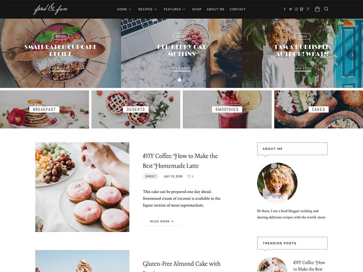 30+ Best Food WordPress Themes For Sharing Recipes 2020 Within Blank Food Web Template