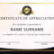 30 Free Certificate Of Appreciation Templates And Letters In Certificate Of Appreciation Template Free Printable