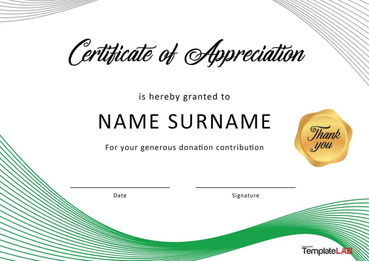 30 Free Certificate Of Appreciation Templates And Letters Intended For Certificate Of Participation Template Ppt