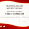 30 Free Certificate Of Appreciation Templates And Letters with regard to Best Employee Award Certificate Templates