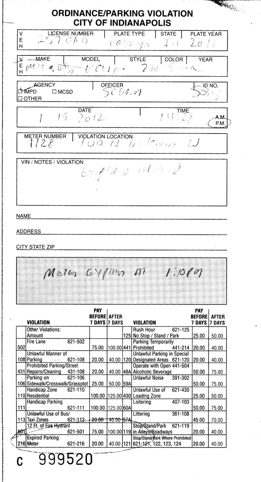 30 Images Of Parking Ticket Template Free | Fodderchopper In Blank Parking Ticket Template