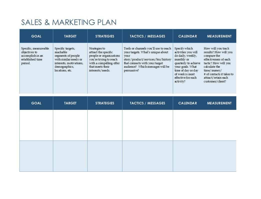 32 Sales Plan & Sales Strategy Templates [Word & Excel] In Business Plan To Increase Sales Template