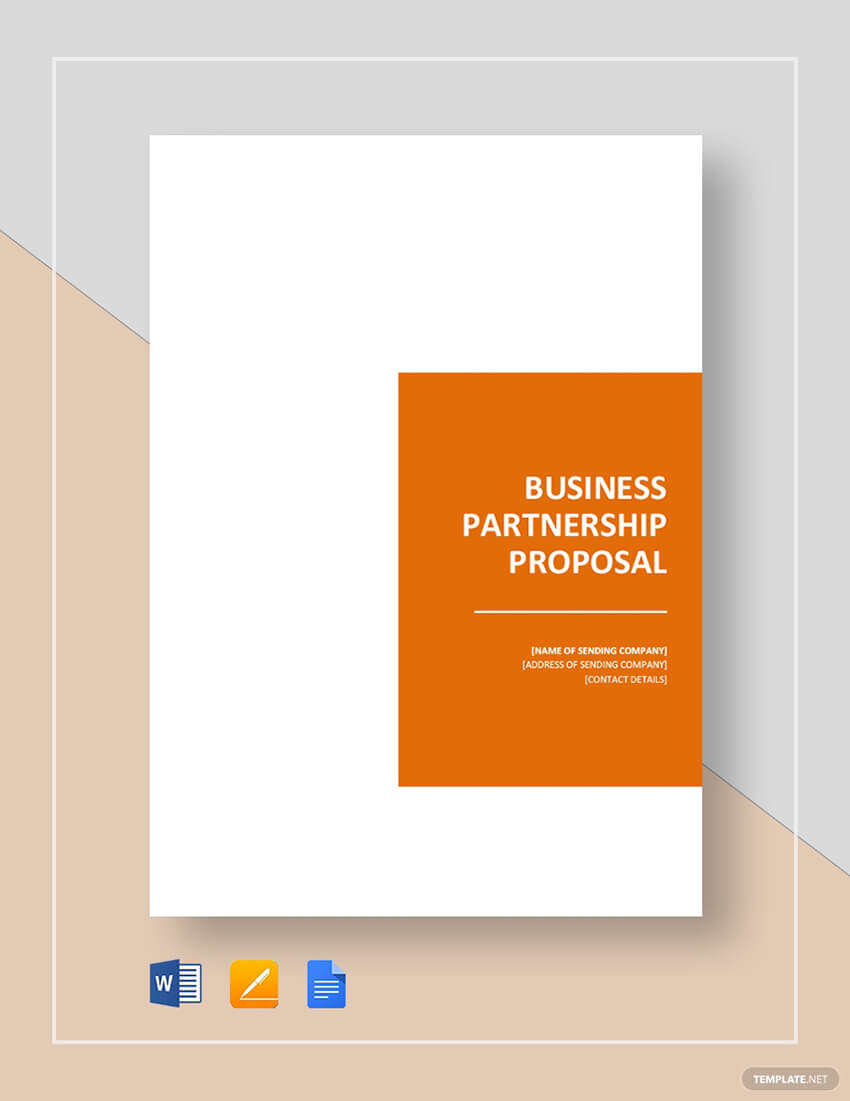 35 Best (Free & Premium) Business Proposal Templates With Business Partnership Proposal Template