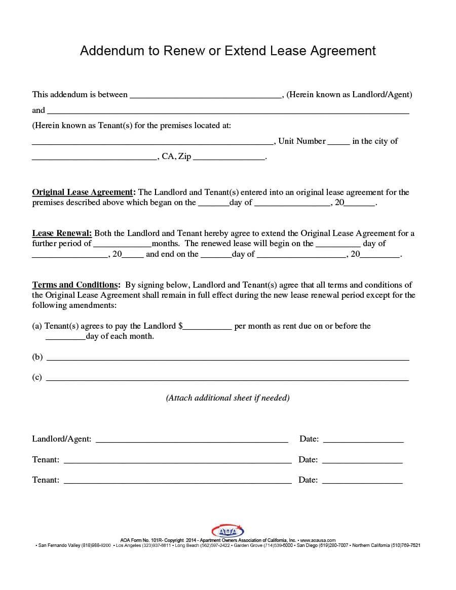 36 Best Lease Renewal Letters & Forms (Word & Pdf) ᐅ Throughout Business Lease Agreement Template Free