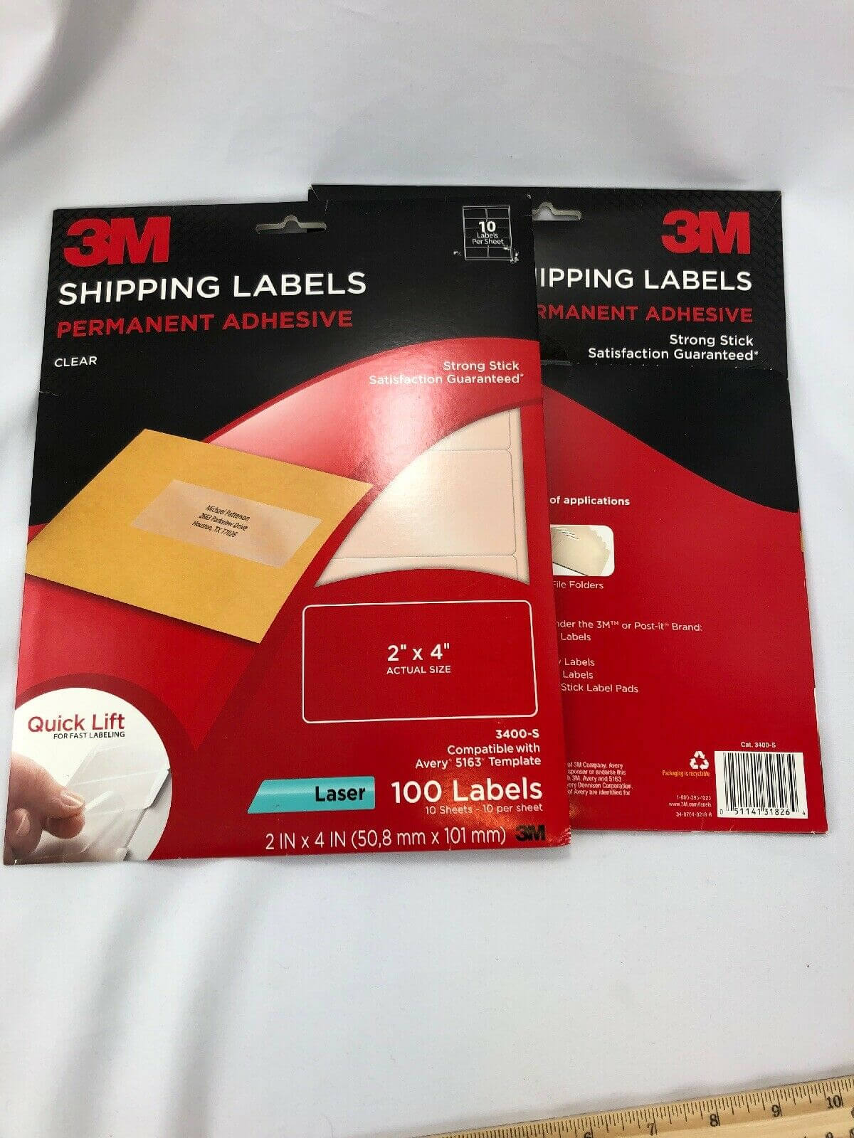 3M Shipping Labels Quick Lift Design Laser Printers Clear 2 X 4" 200 2 Packs Pertaining To 3M Label Template