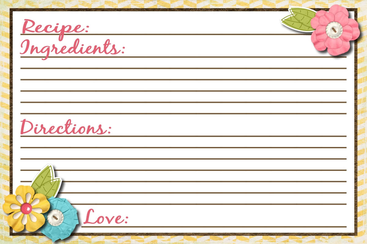 3X5 Recipe Card Template ] – Free Template For Recipe Cards Inside 4X6 Photo Card Template Free