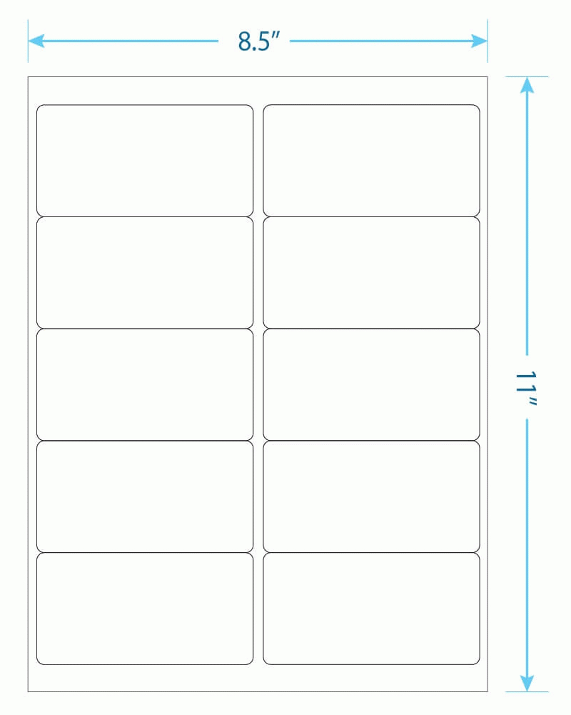 4" X 2" Laser & Inkjet Printable Label W/template; 10 Up With 10 Up Label Template