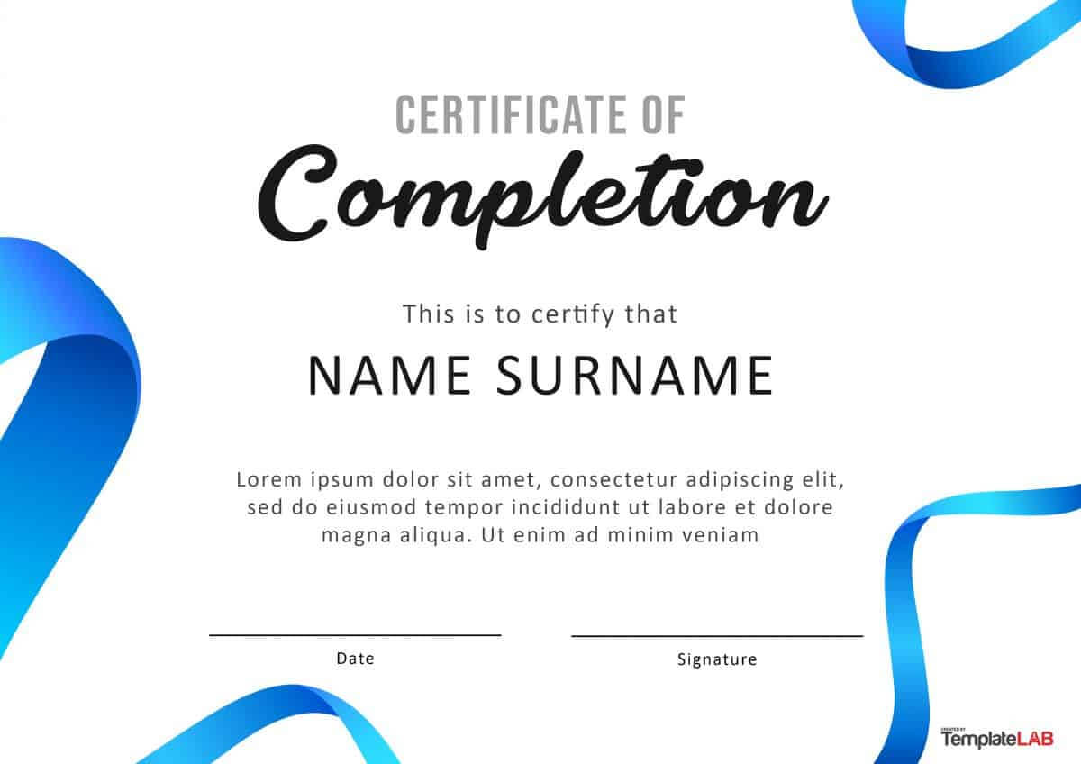 40 Fantastic Certificate Of Completion Templates [Word Intended For Certificate Of Participation Template Ppt