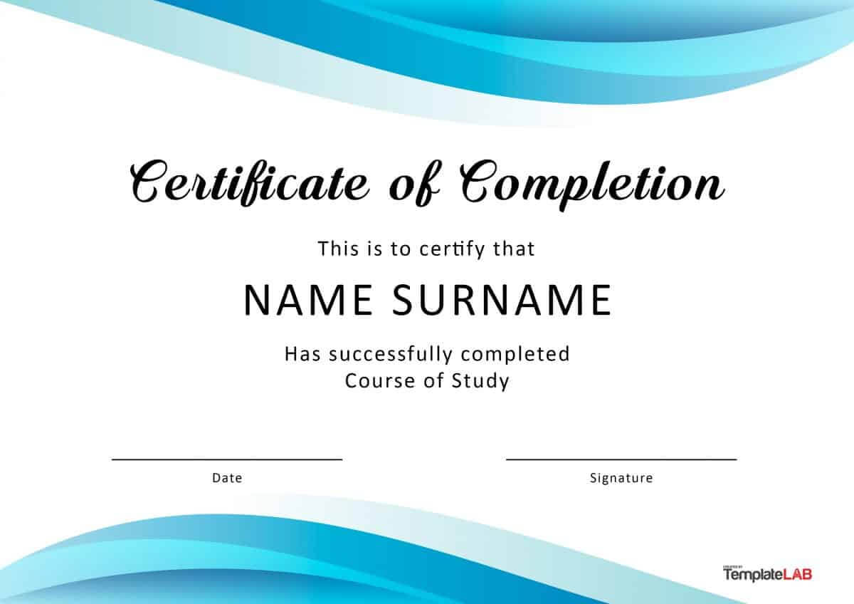 40 Fantastic Certificate Of Completion Templates [Word Pertaining To 5Th Grade Graduation Certificate Template