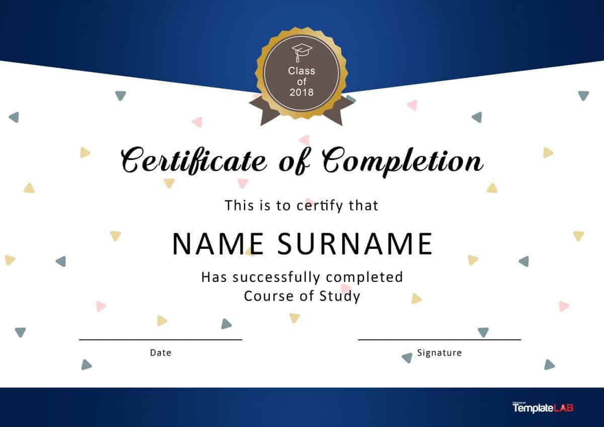 40 Fantastic Certificate Of Completion Templates [Word Pertaining To Certificate Of Completion Template Word