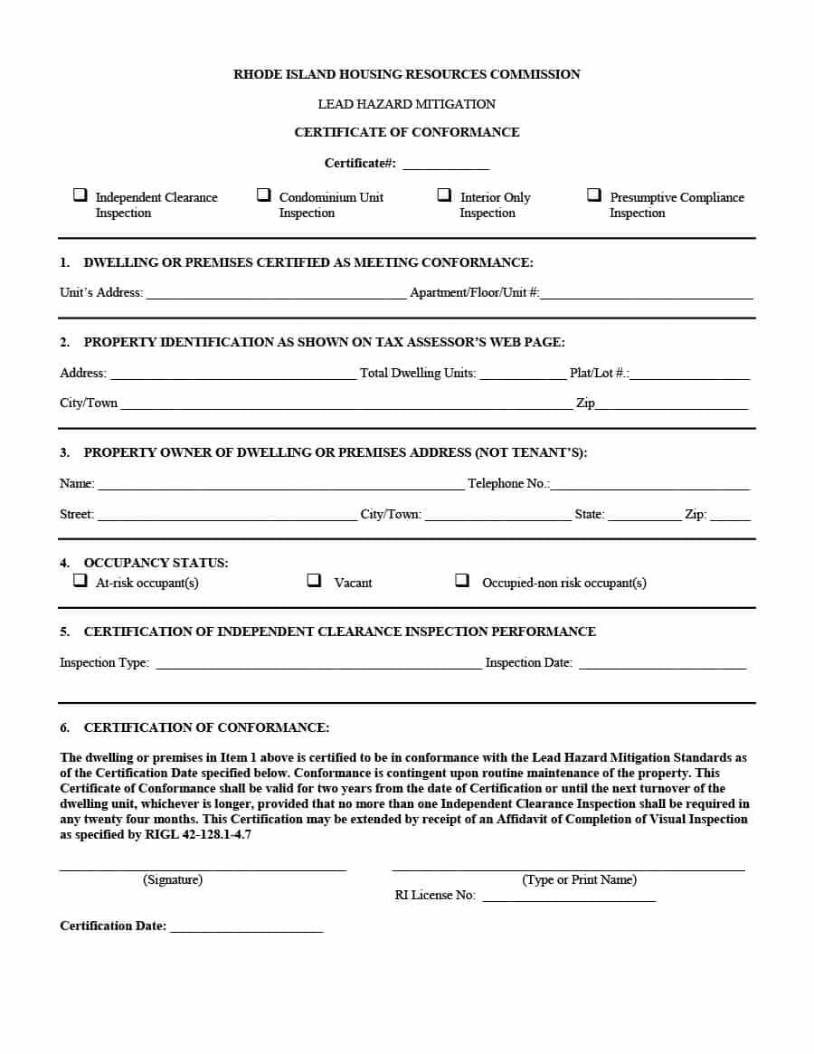 40 Free Certificate Of Conformance Templates & Forms ᐅ Throughout Certificate Of Conformity Template Free