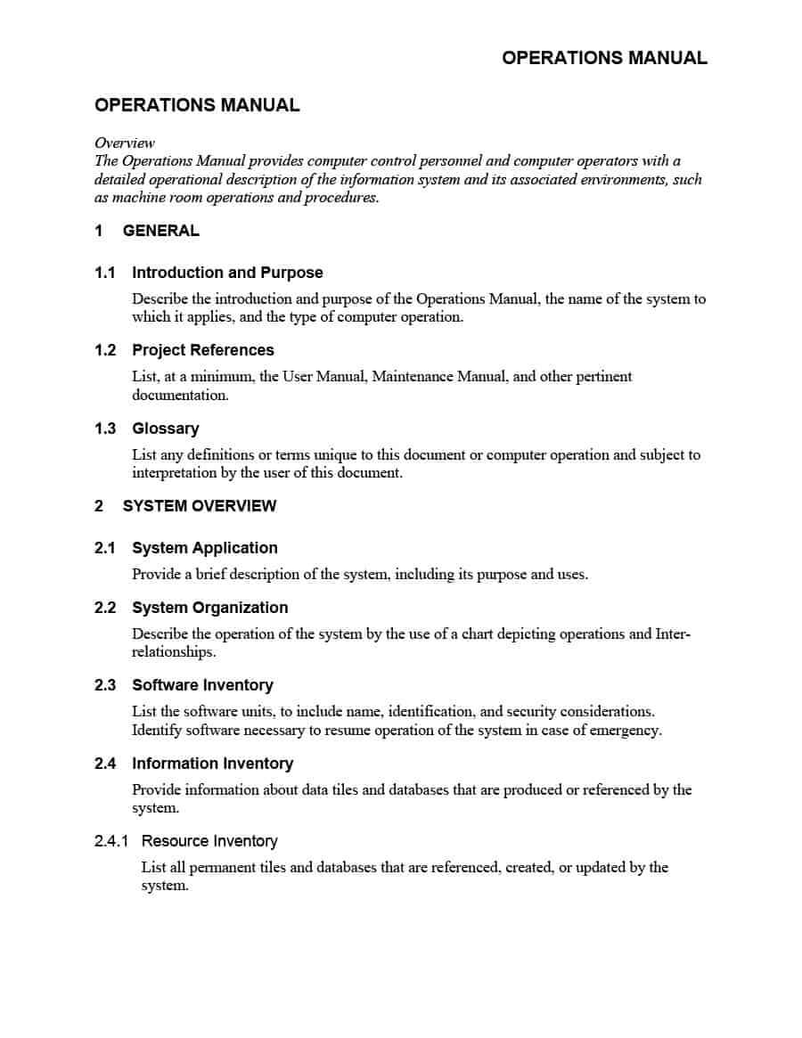 40 Free Instruction Manual Templates [Operation / User Manual] Within Brief Op Note Template