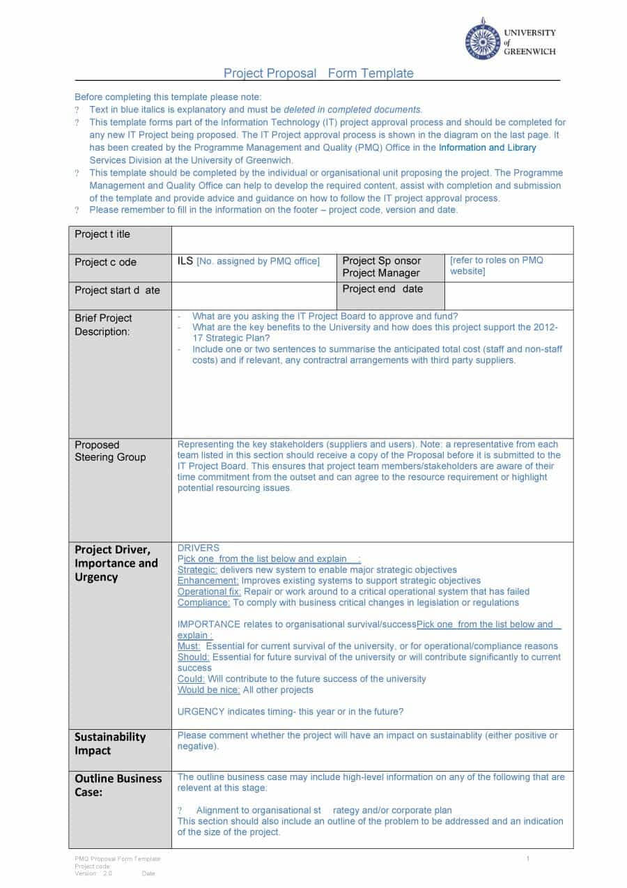 43 Professional Project Proposal Templates ᐅ Template Lab Throughout Business Improvement Proposal Template