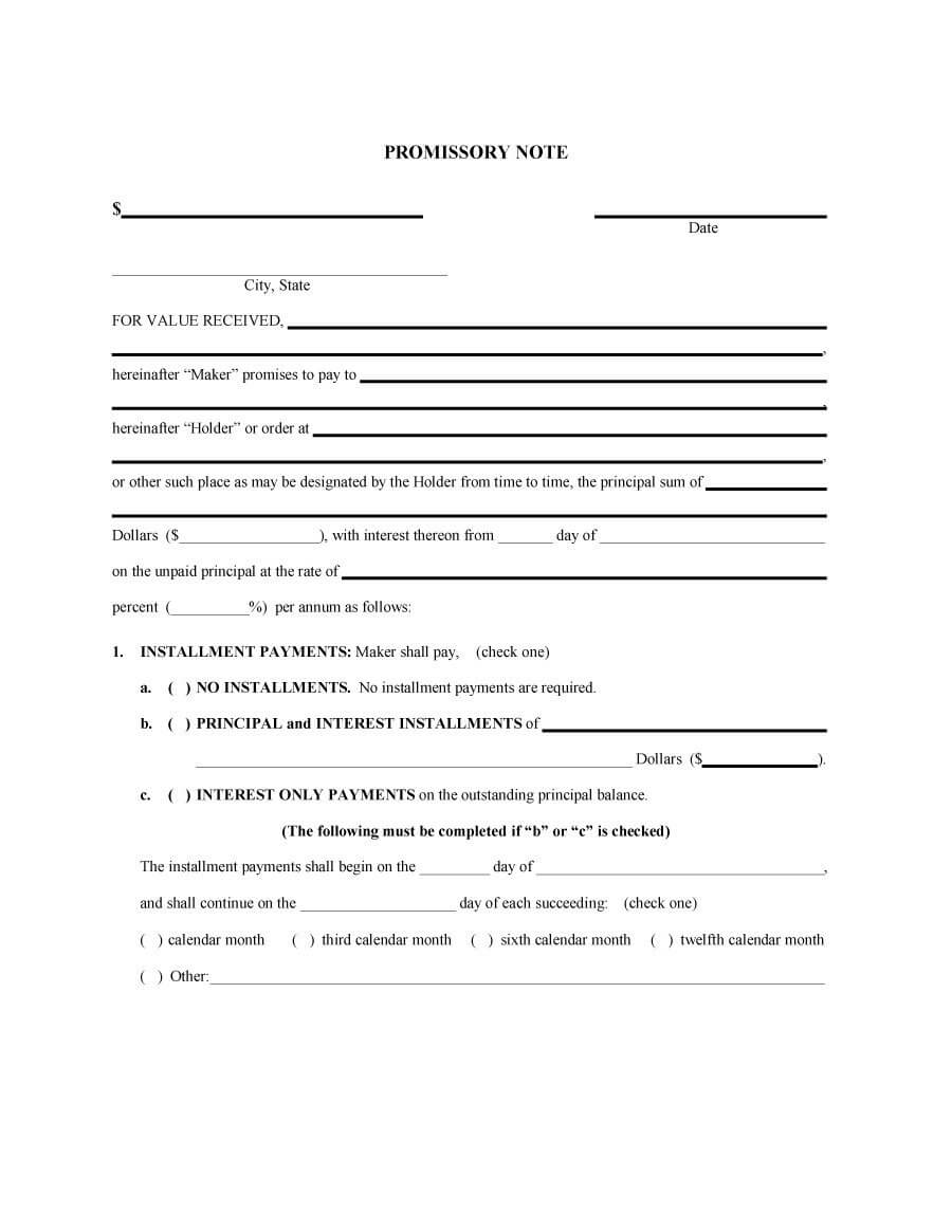 45 Free Promissory Note Templates & Forms [Word & Pdf] ᐅ Regarding Auto Promissory Note Template