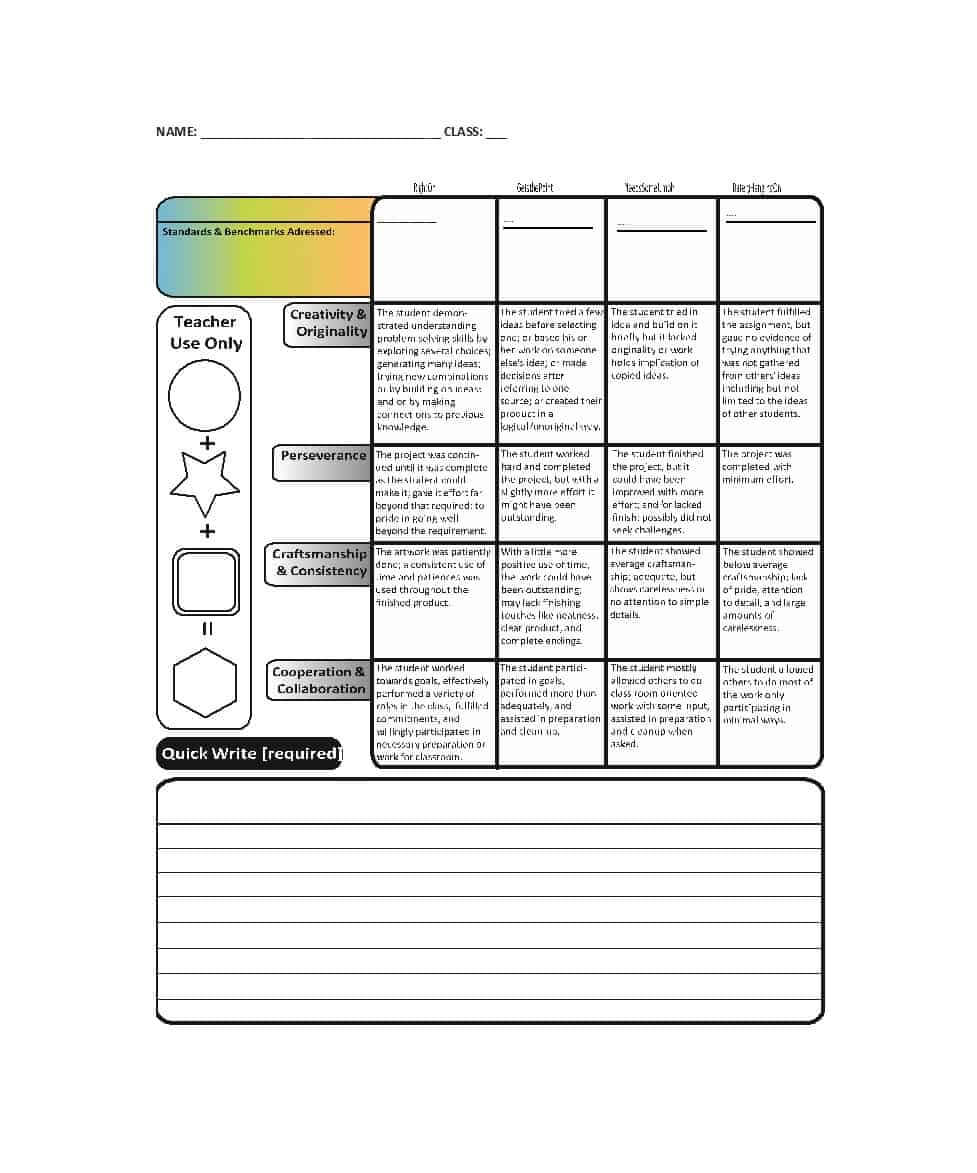 46 Editable Rubric Templates (Word Format) ᐅ Template Lab Pertaining To Blank Rubric Template