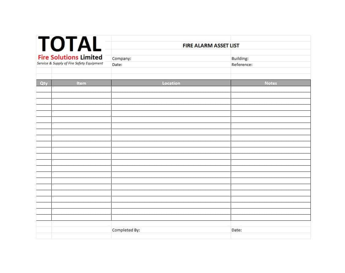 48 Useful Asset List Templates (Personal, Business Etc.) ᐅ In Business Asset List Template