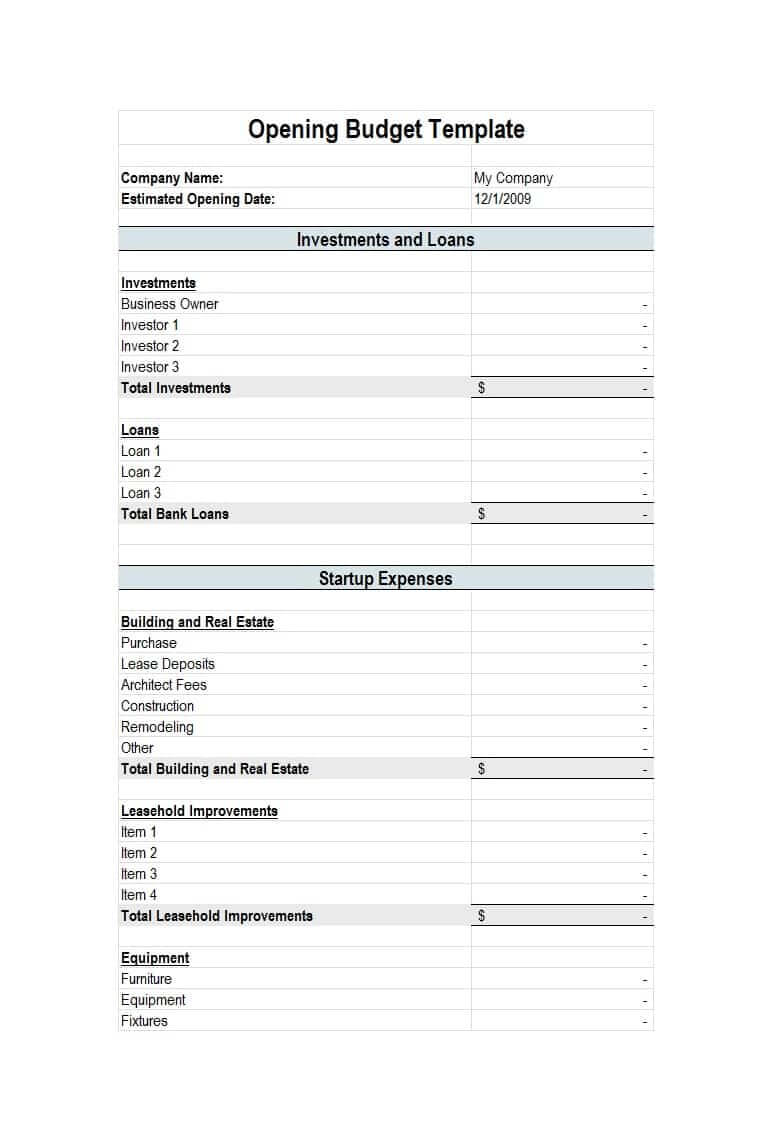 50 Best Startup Budget Templates (Free Download) ᐅ Template Lab Regarding Business Costing Template