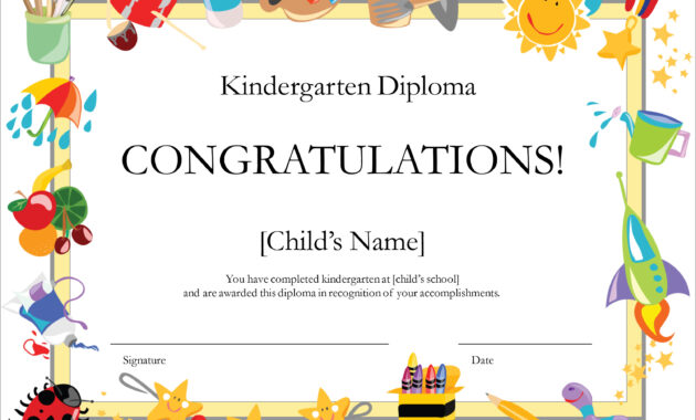 50 Free Creative Blank Certificate Templates In Psd inside Children's Certificate Template
