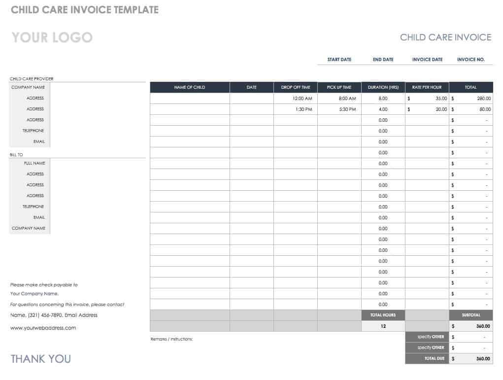 55 Free Invoice Templates | Smartsheet For Car Service Invoice Template Free Download