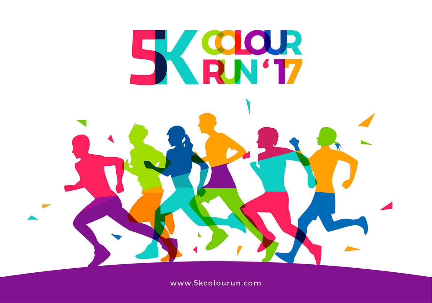 5K Color Run Template Free Vector – Download Free Vectors With Regard To 5K Flyer Template