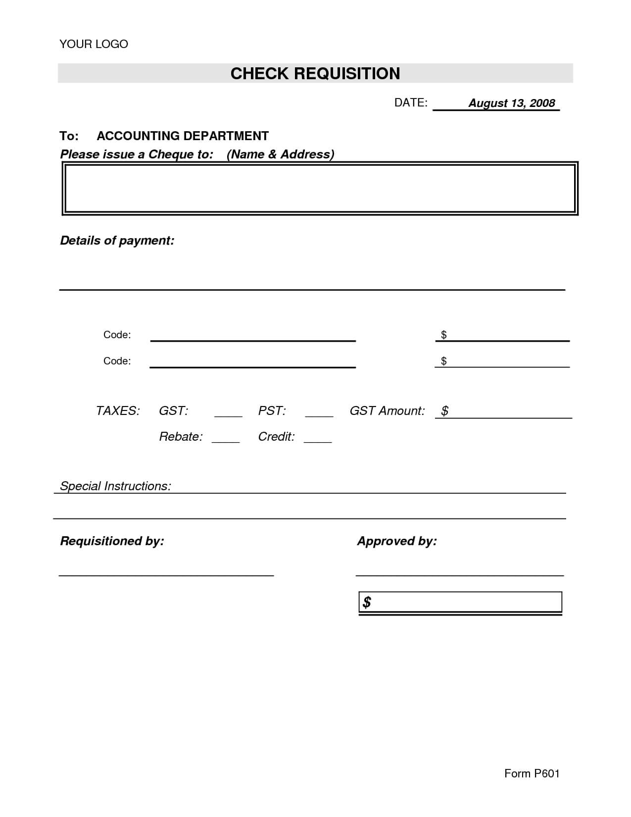 6 Best Photos Of Check Request Forms Examples – Excel Check Within Check Request Form Template