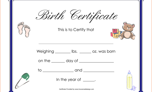 6+ Birth Certificate Templates - Bookletemplate in Birth Certificate Template For Microsoft Word