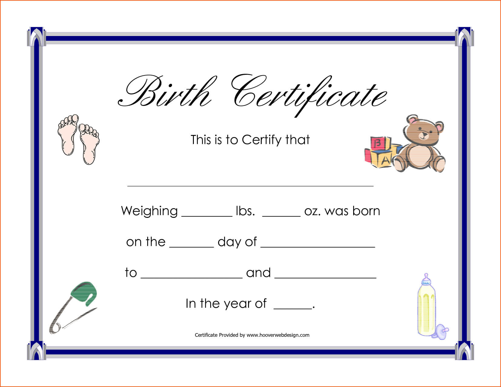 6+ Birth Certificate Templates – Bookletemplate In Birth Certificate Template For Microsoft Word