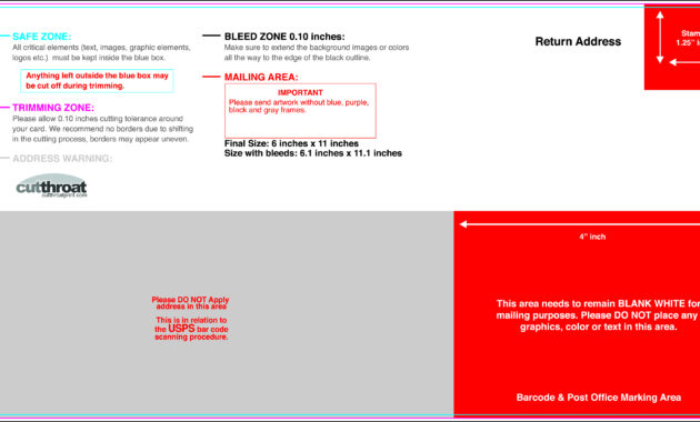 6 X 9 Postcard Template - Tunu.redmini.co regarding 6X11 Postcard Template