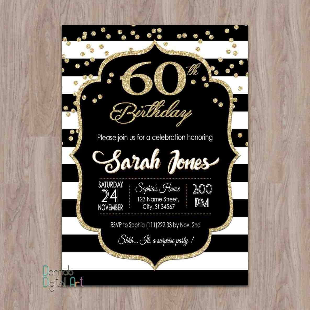60Th Birthday Party Invitation Template – C Punkt Within 60Th Birthday Party Invitation Template