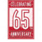 65 Years Celebrating Anniversary Design Template. 65Th Logo Pertaining To 65 Label Template