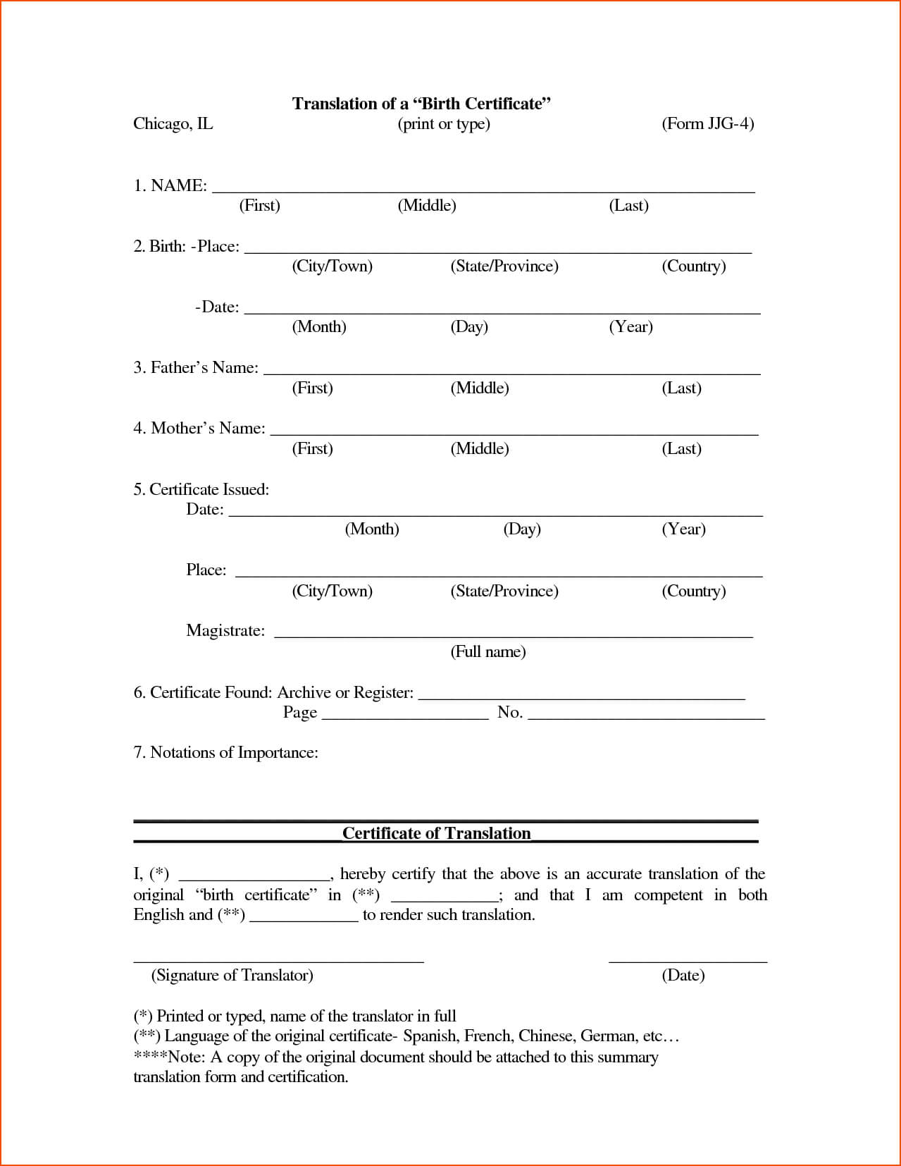 7+ Birth Certificate Template For Microsoft Word Pertaining To Birth Certificate Template For Microsoft Word